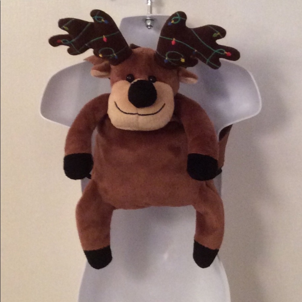 Reindeer toddler backpack. 13” long